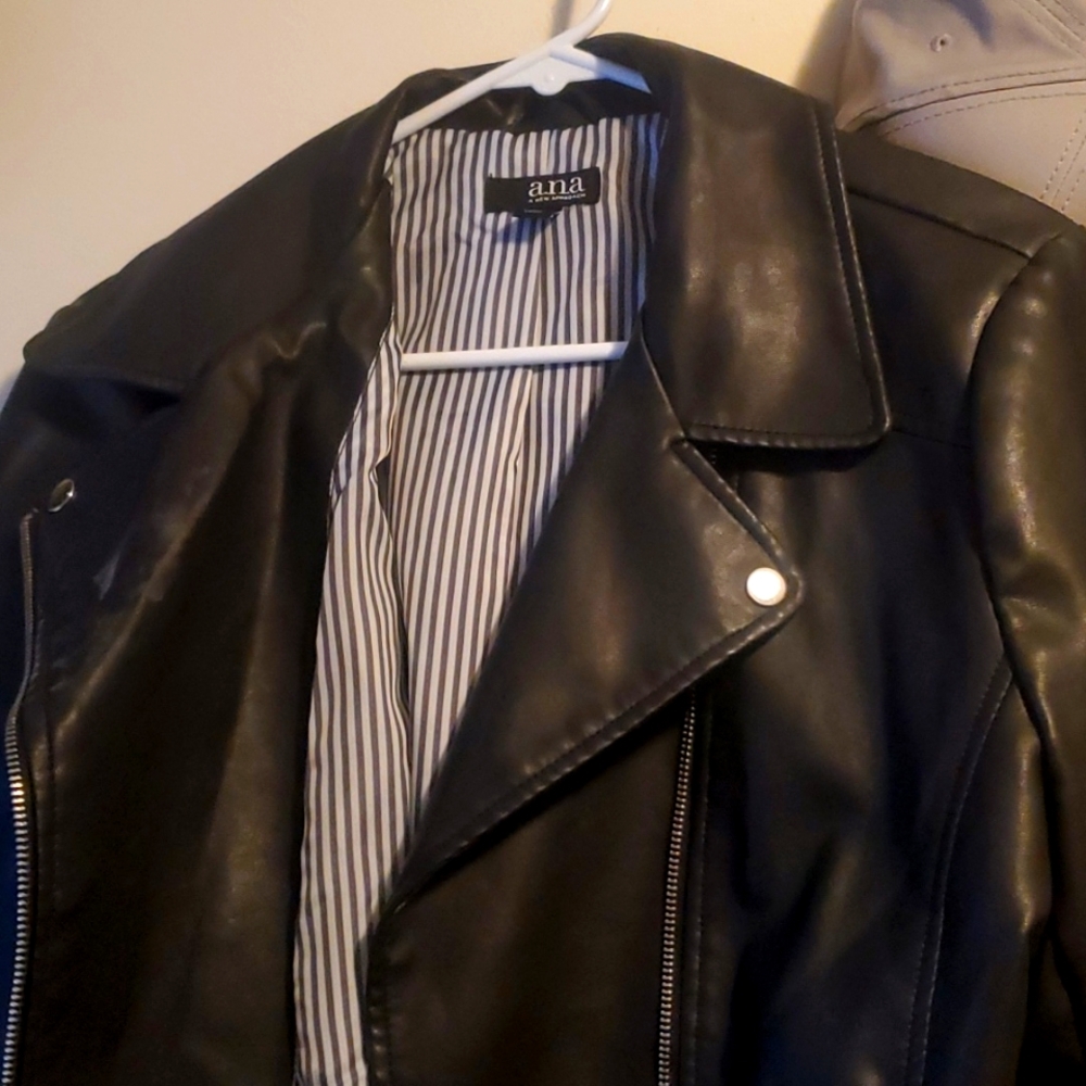 Black leather jacket
